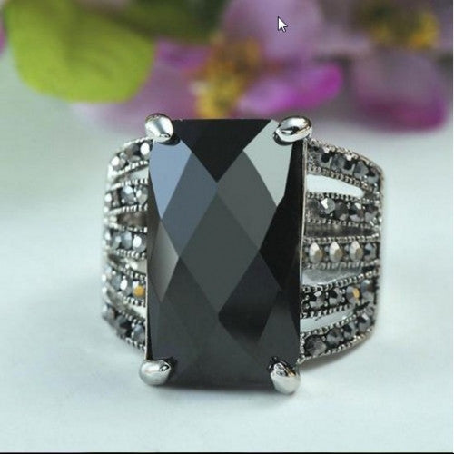Black Square Glass Stone Crystals