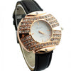 Decor Crystal Fashion Leather Belt Watch