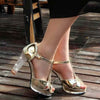 Soft Leather Fashion Summer Shoes Thick Heel