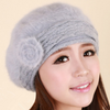 Rabbit Fur Winter Hat for Women Beanie Bonnet